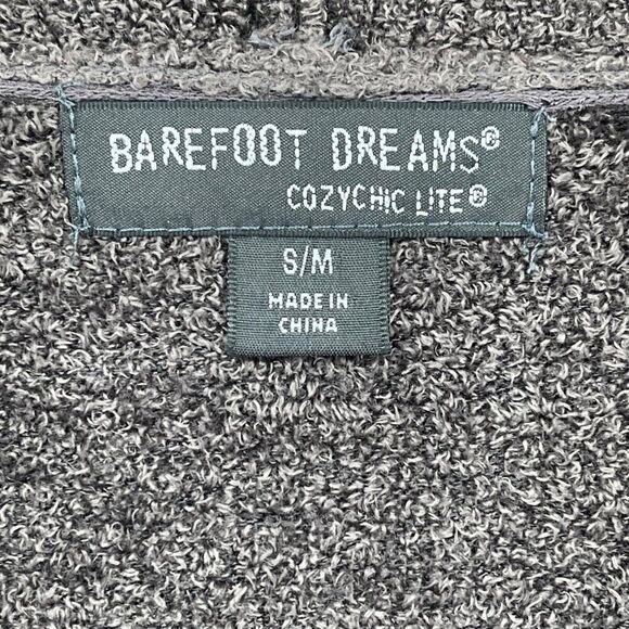 Barefoot Dreams Cozy Chic Lite Island Wrap Cardigan Sweater Carbon Gray S/M‎ - Picture 7 of 12